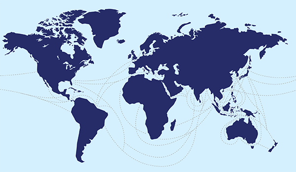 world map of seatrek cargo and trades